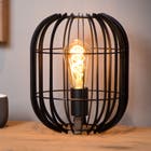 Lucide REDA - Tafellamp - Ø 22 cm - 1xE27 - Zwart