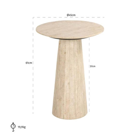 Richmond Bijzettafel Cavo - Beige