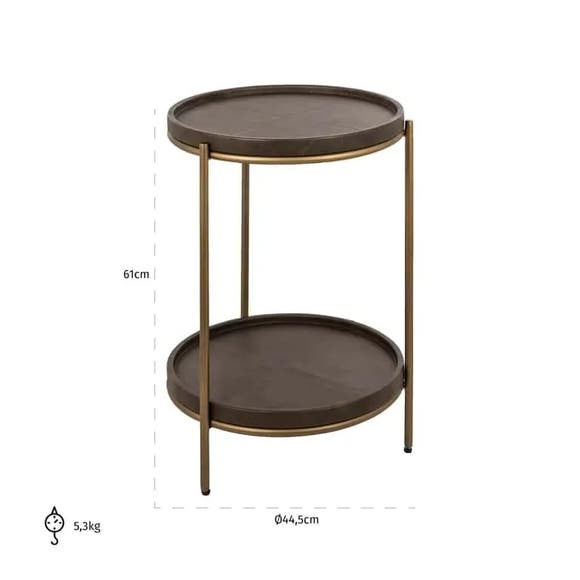 Richmond Bijzettafel Zillon - Bruin