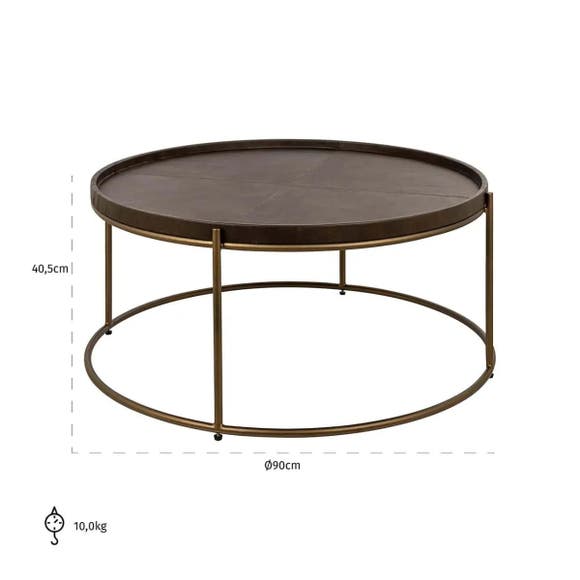Richmond Salontafel Zillon 90 cm - Bruin