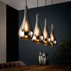 Reefs Interior Hanglamp Silver Drop Glass