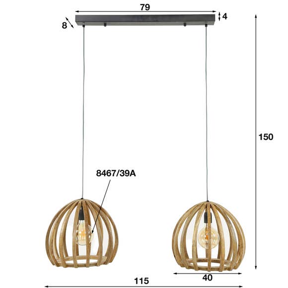 Reefs Interior Hanglamp Lampoon - 2L