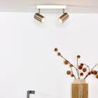 Lucide LENNERT - Plafondspot - LED Dimb. - GU10 - 2x5W - Mat chroom