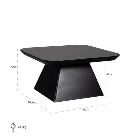 Richmond Salontafel Bonvoy 70 cm - Zwart