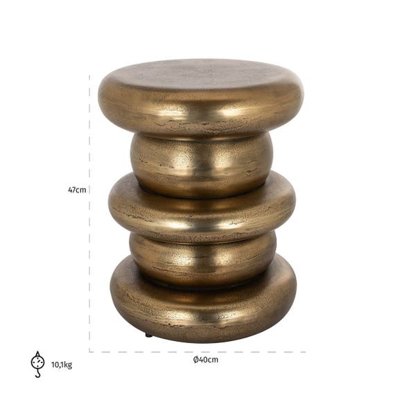 Richmond Bijzettafel Ela - Goud