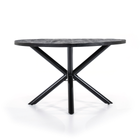 Eleonora Eettafel Rond met Kruispoot 150x150 - Zwart 