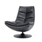 Eleonora Fauteuil Sven - Zwart boho leder