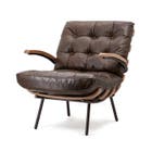 Eleonora Fauteuil Bastiaan - Donkerbruin java leder