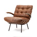 Eleonora Fauteuil Bastiaan - Cognac java leder