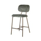 Richmond Barstoel Xenia - Thyme Fusion / Brushed Gold - 95 cm