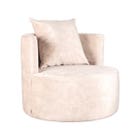 LABEL51 Fauteuil Evy 90cm - Naturel - Velours