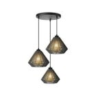 LABEL51 Hanglamp Ibiza Diamond Getrapt - Zwart - Jute