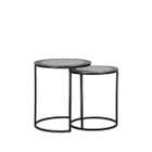 LABEL51 Salontafel Set Pair - Grijs - Metaal - 40 cm