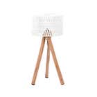 LABEL51 Tafellamp Stripe - Wit - Katoen