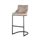 Richmond Barstoel Bolton - Khaki Velvet / Black 