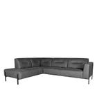 LABEL51 Bank Napoli Ottomane + 2.5-Zits - Antraciet - Micro Suede