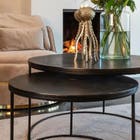 Richmond Salontafel Bolder set van 2 aluminium zwart