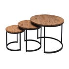 Livingfurn Salontafel - Brix Jerrel Black Set of 3