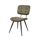 LABEL51 Eetkamerstoel Gus - Army green - Microfiber