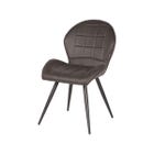 LABEL51 Eetkamerstoel Sil - Antraciet - Microfiber