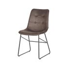 LABEL51 Eetkamerstoel Slim - Antraciet - Microfiber