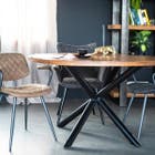 Eleonora Eettafel Rond met Kruispoot 130cm