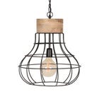 LABEL51 Hanglamp Drop - Zwart - Mangohout