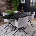 Lifestyle Eettafel Kinsley Zwart - 220x90cm