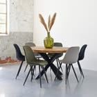 LABEL51 Eetkamertafel Ziggy - Rough - Mangohout - Rond - 140 cm