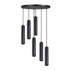 ETH Hanglamp Miller rond 6x E27 Zwart