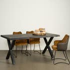 Tower Living eettafel Xara Zwart-220cm