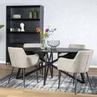 Livingfurn Eettafel - Oslo Black Acasia Web Leg 200cm