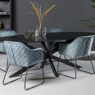 Livingfurn Eettafel - Oslo Oval Acasia Black 180 cm