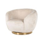 Richmond Draaifauteuil Layla - Wit Chenille
