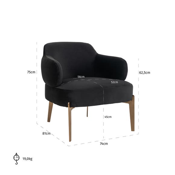 Richmond Fauteuil Venus Antraciet