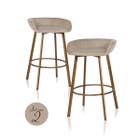 Richmond Barstoel Cressida - Khaki Velvet
