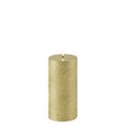 Uyuni Led Rustieke Kaars Goud - 7,8x15cm
