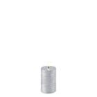 Uyuni Led Rustieke Kaars Zilver - 5x7,5cm