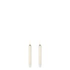 Uyuni LED Kleine TafelKaars Ivoor - Smooth, Set van 2, 1,3x13,8cm