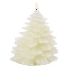 Uyuni LED Kerstboom-Kaars Ivoor - Smooth 11x18cm