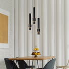 Lucide MARGARY - Hanglamp - Ø 28 cm - LED - 3x5W 2700K - Zwart