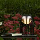 Lucide FJARA - Tafellamp Buiten - Ø 17,5 cm - LED Dimb. - 1x0,3W 3200K - IP44 - Zwart