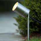 Lucide ARNE-LED - Tuinspot Buiten - Ø 6,3 cm - LED - GU10 - 1x5W 2700K - IP44 - Mat chroom