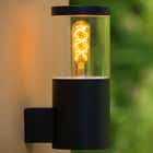 Lucide FEDOR - Wandlamp Buiten - 1xE27 - IP44 - Zwart