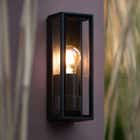 Lucide DUKAN - Wandlamp Buiten - 1xE27 - IP65 - Zwart