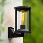 Lucide CADIX - Wandlamp Buiten - 1xE27 - IP65 - Zwart
