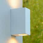 Lucide ZORA-LED - Wandspot Buiten - LED Dimb. - GU10 - 2x5W 3000K - IP44 - Wit