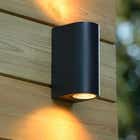 Lucide BOOGY - Wandspot Buiten - 2xGU10 - IP44 - Zwart