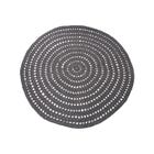 LABEL51 Vloerkleed Knitted - Antraciet - Katoen - 150x150 cm