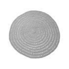 LABEL51 Vloerkleed Knitted - Grijs - Katoen - 150x150 cm